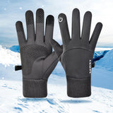 Maxbell Thermal Gloves Commuting Winter Gloves for Driving Outdoor Sports Riding Deep Gray Large - Aladdin Shoppers