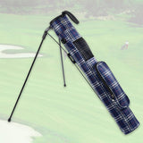 Maxbell Golf Club Stand Bag with Carry Strap Durable Waterproof Material Dustproof Blue Grid - Aladdin Shoppers