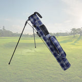 Maxbell Golf Club Stand Bag with Carry Strap Durable Waterproof Material Dustproof Blue Grid - Aladdin Shoppers