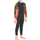 Maxbell Kids Wetsuit Diving Swimsuits Swim Water Sports 2.5mm Neoprene Full suits Gray M - Aladdin Shoppers