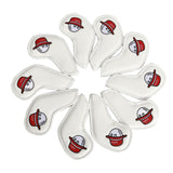 Maxbell 10Pcs PU Golf Iron Headcover Club Head Cover Animal Decorative White - Aladdin Shoppers