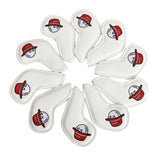 Maxbell 10Pcs PU Golf Iron Headcover Club Head Cover Animal Decorative White - Aladdin Shoppers