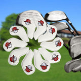 Maxbell 10Pcs PU Golf Iron Headcover Club Head Cover Animal Decorative White - Aladdin Shoppers