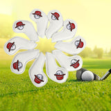 Maxbell 10Pcs PU Golf Iron Headcover Club Head Cover Animal Decorative White - Aladdin Shoppers