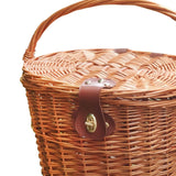Maxbell Bike Front Basket Handcraft Accessories Storage Knitting with Lid Rattan Brown - Aladdin Shoppers