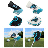 Maxbell Fashion Golf Putter Head Cover Protector PU Leather Golf Club Head Cover StyleA Black - Aladdin Shoppers