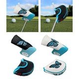 Maxbell Fashion Golf Putter Head Cover Protector PU Leather Golf Club Head Cover StyleA Black - Aladdin Shoppers