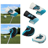 Maxbell Fashion Golf Putter Head Cover Protector PU Leather Golf Club Head Cover StyleA Black - Aladdin Shoppers