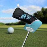 Maxbell Fashion Golf Putter Head Cover Protector PU Leather Golf Club Head Cover StyleA Black - Aladdin Shoppers