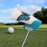 Maxbell Fashion Golf Putter Head Cover Protector PU Leather Golf Club Head Cover StyleA White - Aladdin Shoppers