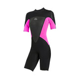 Maxbell Adults Wetsuit Scuba Diving Suit Short Sleeve for Canoeing Dive Surfing Women Pink XS - Aladdin Shoppers