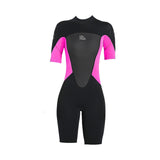 Maxbell Adults Wetsuit Scuba Diving Suit Short Sleeve for Canoeing Dive Surfing Women Pink XS - Aladdin Shoppers