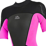 Maxbell Adults Wetsuit Scuba Diving Suit Short Sleeve for Canoeing Dive Surfing Women Pink XS - Aladdin Shoppers