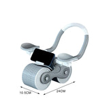 Maxbell Ab Roller Wheel Double Wheels Muscle Training Workout for Women Men Home Gym Grey