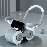 Maxbell Ab Roller Wheel Double Wheels Muscle Training Workout for Women Men Home Gym Grey