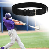 Maxbell 4xBaseball Belt Softball Belt Adjustable Unisex Waist Band Fine Workmanship Black
