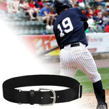 Maxbell 4xBaseball Belt Softball Belt Adjustable Unisex Waist Band Fine Workmanship Black
