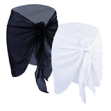 Maxbell 4xSummer Bikini Wraps Women's Beach Tie Wrap Skirt Solid Chiffon Cover Up