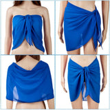 Maxbell 2xSummer Bikini Wraps Women's Beach Tie Wrap Skirt Solid Chiffon Cover Up