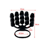 Maxbell 6xFingers Exerciser Stretcher Finger Strengthener Piano Hand Grip Strengthener Black