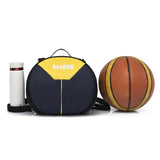 Maxbell Basketball Shoulder Bag Durable Oxford Fabric Portable Sports Ball Carry Bag Yellow