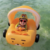 Maxbell Maxbell Swimming Seat with Canopy Car Swim Float for Toddlers Children 1-5 Years Old Yellow