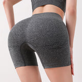 Maxbell 6xWomens Yoga Shorts High Waisted Workout Shorts for Fitness Home Gym Training S M Gray
