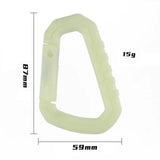 Maxbell 2xGlow in The Dark Carabiner Hook Key Chain Scuba Diving Diving Carabiner Clip