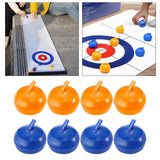 Maxbell 6x8Pcs Tabletop Curling Game Traveling Camping Replacement Mini Tabletop Games