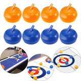 Maxbell 6x8Pcs Tabletop Curling Game Traveling Camping Replacement Mini Tabletop Games