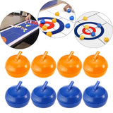 Maxbell 6x8Pcs Tabletop Curling Game Traveling Camping Replacement Mini Tabletop Games
