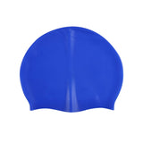 Maxbell 3xPure Color Swimming Cap Silicone Swim Cap for Water Sports Sailing Long Hair Dark Blue