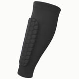 Soccer Shin Guards Football Leg Sleeves for Teens Adult Softball Volleyball black L
