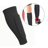 Soccer Shin Guards Football Leg Sleeves for Teens Adult Softball Volleyball black L
