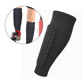 Soccer Shin Guards Football Leg Sleeves for Teens Adult Softball Volleyball black L