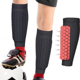 Soccer Shin Guards Football Leg Sleeves for Teens Adult Softball Volleyball black L