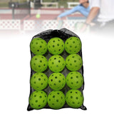 Maxbell 2x12 Pieces Pickleball Balls 74mm Standard Hollow Ball Accessories for Outdoor green