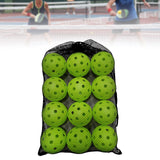 Maxbell 2x12 Pieces Pickleball Balls 74mm Standard Hollow Ball Accessories for Outdoor green