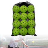 Maxbell 2x12 Pieces Pickleball Balls 74mm Standard Hollow Ball Accessories for Outdoor green