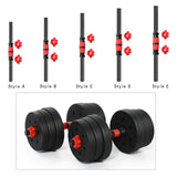 Maxbell 2xBarbell Bar Portable AntiSlip Grip Threaded Handles for Exercise Workout Gym 35cm