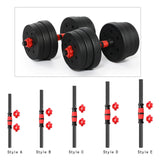 Maxbell 2xBarbell Bar Portable AntiSlip Grip Threaded Handles for Exercise Workout Gym 35cm