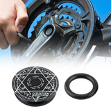 Maxbell Bike Crank Cover Bicycle Crank Arm Dust Cap Aluminum Alloy Center Shaft Caps Black