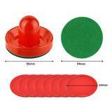 Maxbell 4 Air Hockey Pushers and 8 Pucks 2.5 inch Pucks for Family Game Tables Party Red