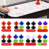 Maxbell 4 Air Hockey Pushers and 8 Pucks 2.5 inch Pucks for Family Game Tables Party Red