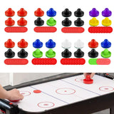 Maxbell 4 Air Hockey Pushers and 8 Pucks 2.5 inch Pucks for Family Game Tables Party Red