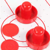 Maxbell 4 Air Hockey Pushers and 8 Pucks 2.5 inch Pucks for Family Game Tables Party Red