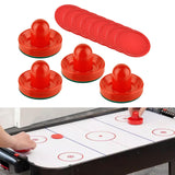 Maxbell 4 Air Hockey Pushers and 8 Pucks 2.5 inch Pucks for Family Game Tables Party Red