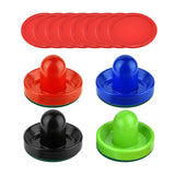 Maxbell 4 Air Hockey Pushers and 8 Pucks 2.5 inch Pucks for Family Game Tables Party 4 Colors