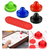 Maxbell 4 Air Hockey Pushers and 8 Pucks 2.5 inch Pucks for Family Game Tables Party 4 Colors