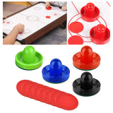 Maxbell 4 Air Hockey Pushers and 8 Pucks 2.5 inch Pucks for Family Game Tables Party 4 Colors